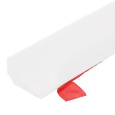 Collapsible Shower Barrier, 118 x 1 x 0.6 Inch Water Splash Guard, White