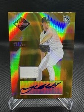2005 Leaf Limited Josh Beckett Gold Monikers Relic Auto /25 #84 Marlins
