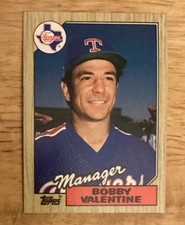 1987 Topps - #118 Bobby Valentine - near mint condition - FREE SHIPPING