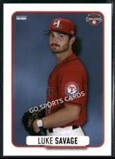 2025 Hickory Crawdads 1st Luke Savage RC Rookie Rangers VZ Minor League