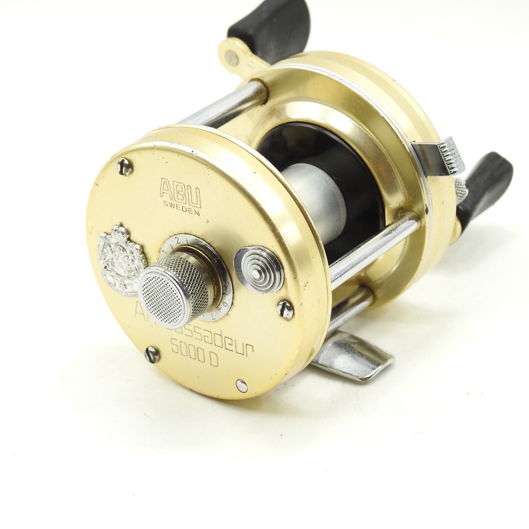 Gold Abu Garcia Ambassadeur 5000D Fishing Reel. Made in Gold Abu Garcia Ambassadeur 5000D Fishing Reel. Made in