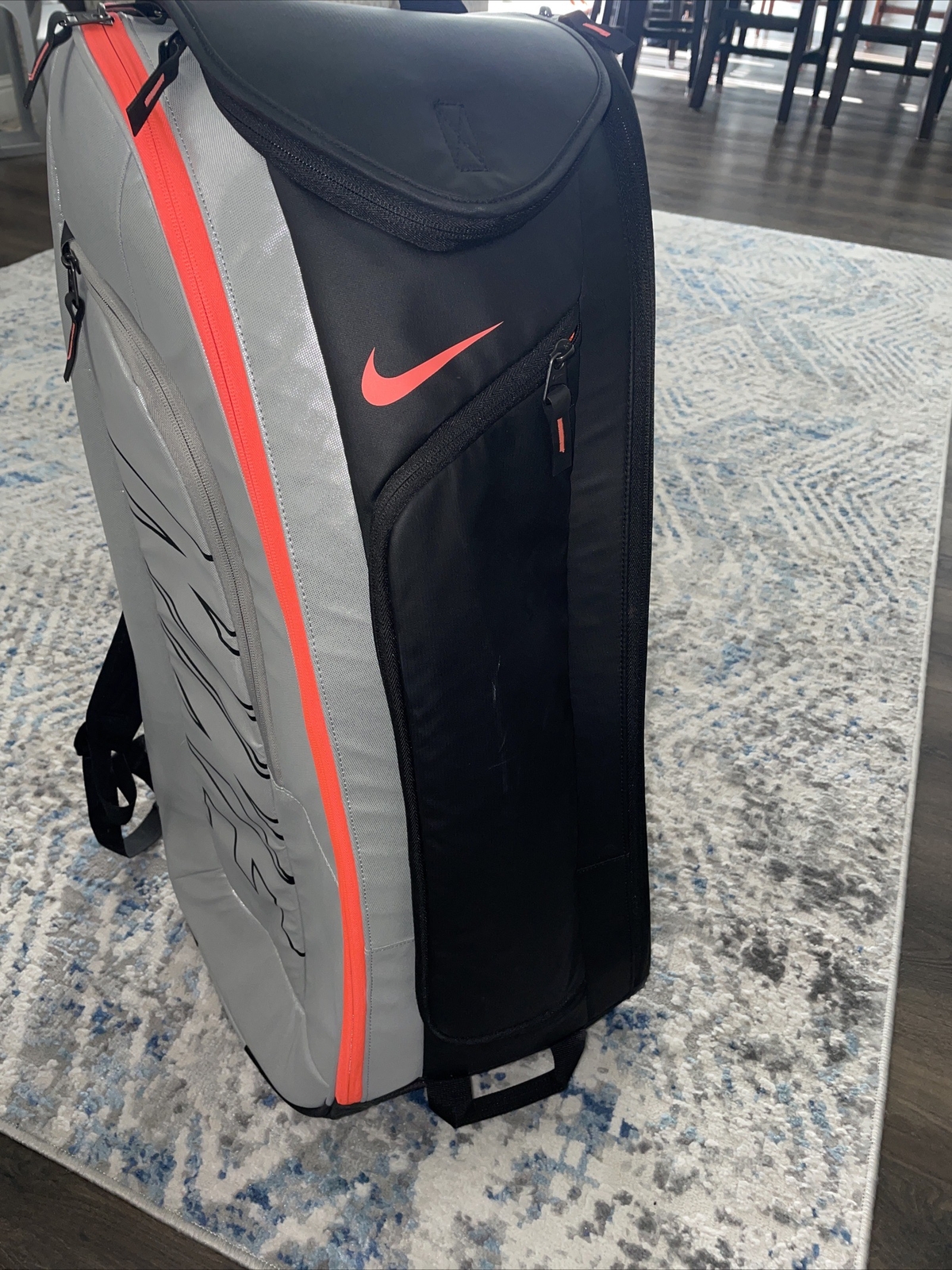 NEW (without Tags)Nike Court Tech 1 Tennis Bag Black Silver Infrared