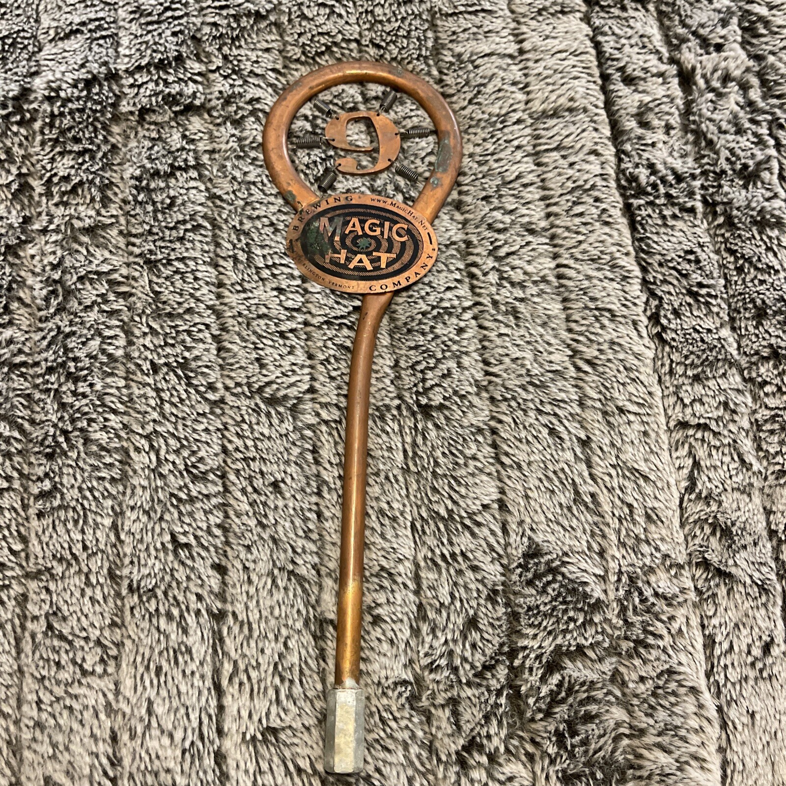 Vintage MAGIC HAT 9 Copper Beer Tap Handle 14” eBay