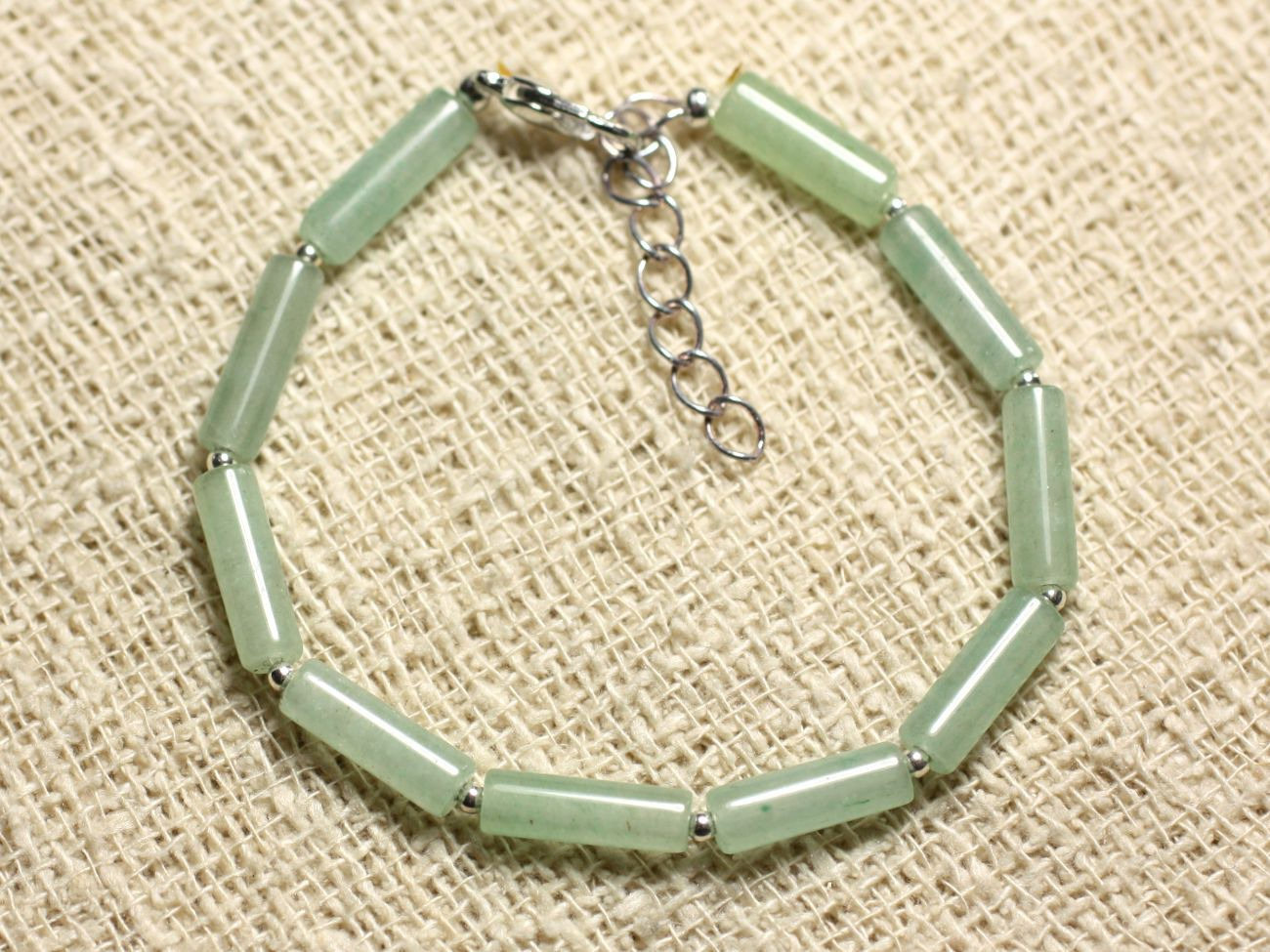 Bracelet Argent 925 et Aventurine verte, le cadeau idéal pour un anniversaire