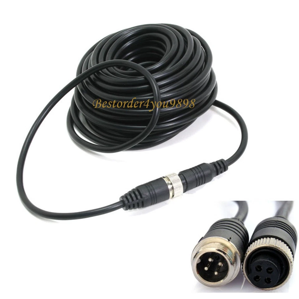 4-pin video extension cable suitable for car and truck rearview camera monitors- - Image 2 of 3