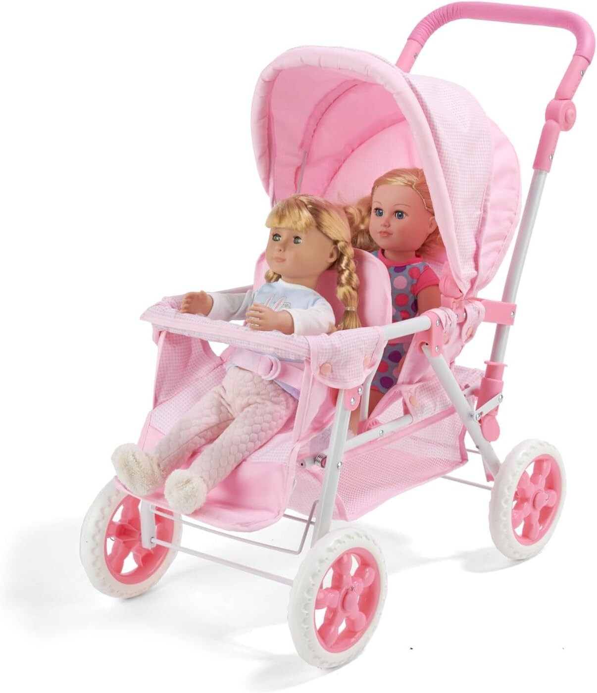 Folding Double Front-to-Back Doll Stroller for Dolls Up to 18 Inches - Lightw...