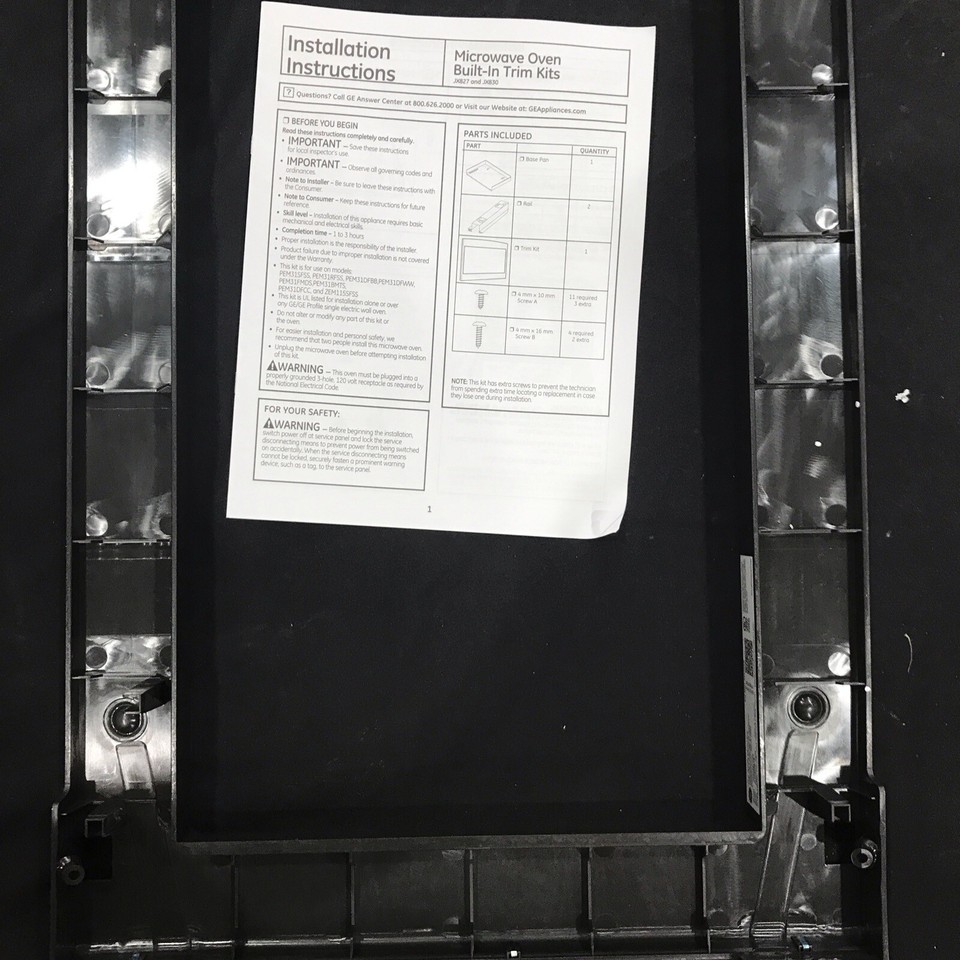 GE 27 inch Built In Microwave Oven Trim Kit JX830SFSS Y1 84691257950 eBay