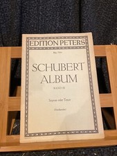 Schubert Album Lieder chant-piano Soprano Ténor volume 3 éd. Peters n°790a