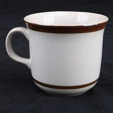 Sierra Stoneware Tea Cup Coffee Mug Brown Stripe Japan