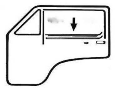 VW Bus T3, 2x Fensterschachtdichtung, innen/außen, links o. rechts, NEU