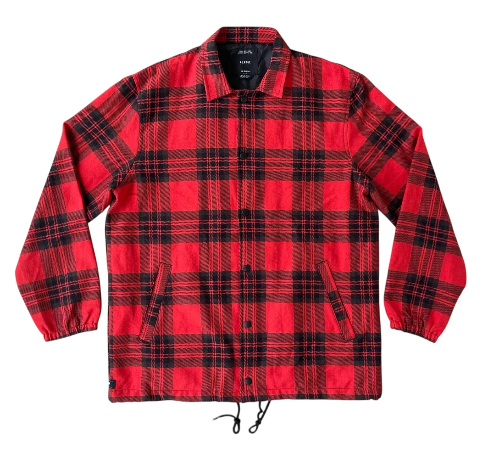 10.Deep Coach’s Jacket Camicia di Flanella a Quadri Rossa Uomo XL Shacket