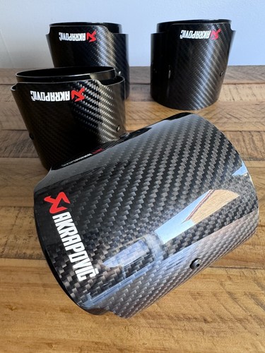 BMW M2 G87 M3 G80 M4 G82 G83 COMPETITION AKRAPOVIC CARBON 4.5" EXHAUST TIPS - Picture 4 of 5