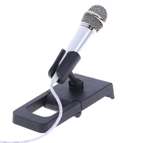 3.5mm Stereo Studio Mic KTV Karaoke Mini Microphone With Earphones/Stand Mou_kz - Zdjęcie 5 z 15