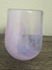 Lavender Swirl Hand Blown Art Glass Mini Vase Tumbler SIGNED/DATED Mint! — photo 8