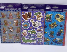 Lot 3 Vintage American Greetings Celebrate 2000 Y2K Stickers 2 Sheets Total New 