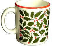 Holly on White by WAECHTERSBACH 12 oz Mug