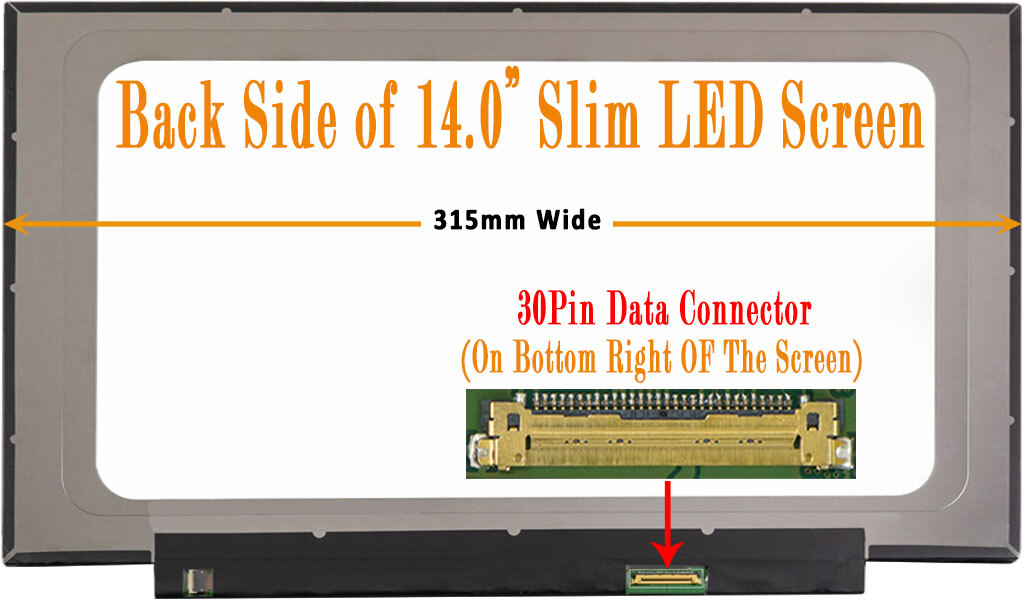 Écran LCD LED De Remplacement 14" LP140WFA - Résolution Full HD 1920x1080 - Connecteur 30 Pins - Neuf