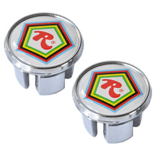 Rossin Tappi Manubrio Cromati Tappi Barra Repro Vintage Bici da Corsa Italiana