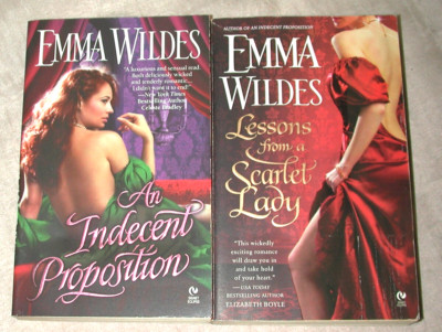 Lot of 2 Emma Wildes Lessons From a Scarlet Lady & Indecent Proposition Regency