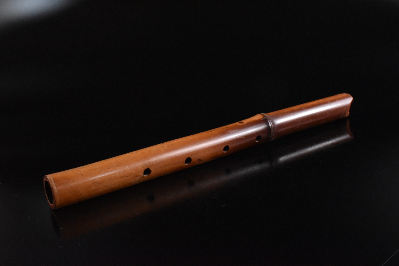 F9553 Japanese Wooden SHAKUHACHI/fiveholed bamboo flute called