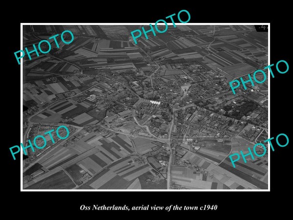 OLD 8x6 HISTORIC PHOTO OSS NETHERLANDS AERIAL VIEW OF THE TOWN c1940