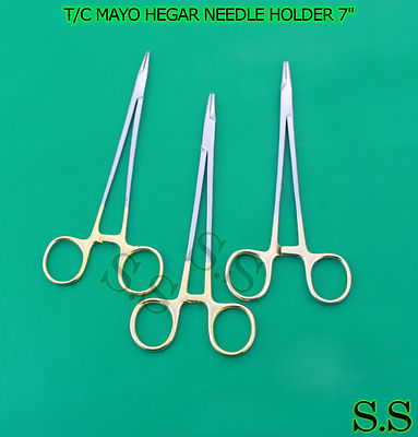20 T/C MAYO HEGAR NEEDLE HOLDER 7'' SERR DENTAL SURGICAL