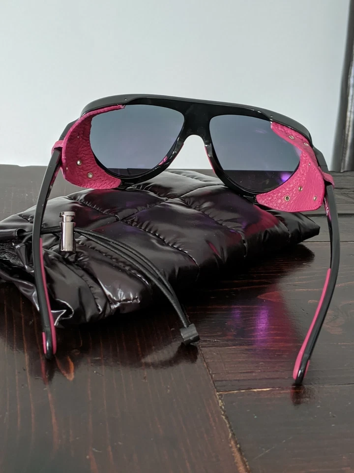 TOTALMENTE NUEVO Moncler ML 0089 UNISEX Para mujeres Hombres NEGRO ROSA Gafas de sol 57[]13 140 Foto 4 de 4