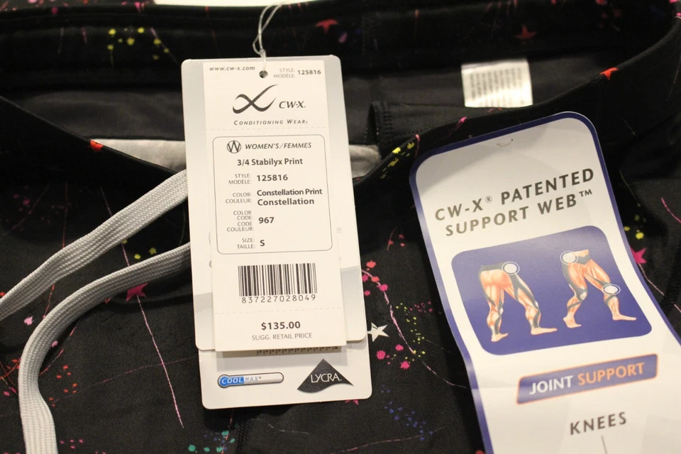 CW-X 3/4 Stabilyx Tights Women's SMALL CONSTALATION PRINT 125816 NEW - Image 4 of 4