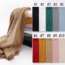 Women's Scarf Hijab Solid Color Muslim Head Scarf Turban Scarves Hijabs Shawl