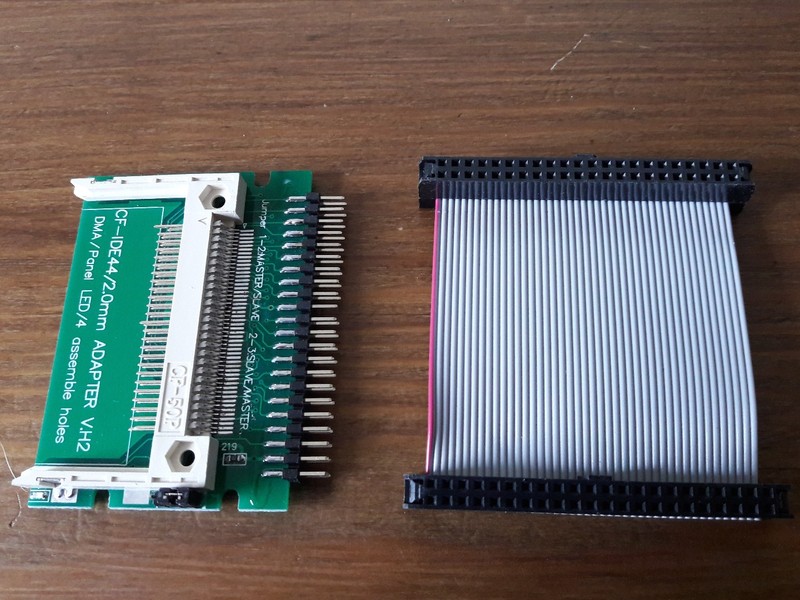 Commodore Amiga 600, 1200 IDE to Compact Flash Hard Drive Adaptor + IDE Cable