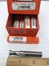 1 pc.  3/8 2 FLUTE SE CARBIDE END MILL W/.020cr. MICRO100 USA (loc stk)