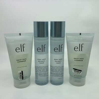 2X Elf Keep Your Balance Toner & Daily Face Cleanser. New - Sealed