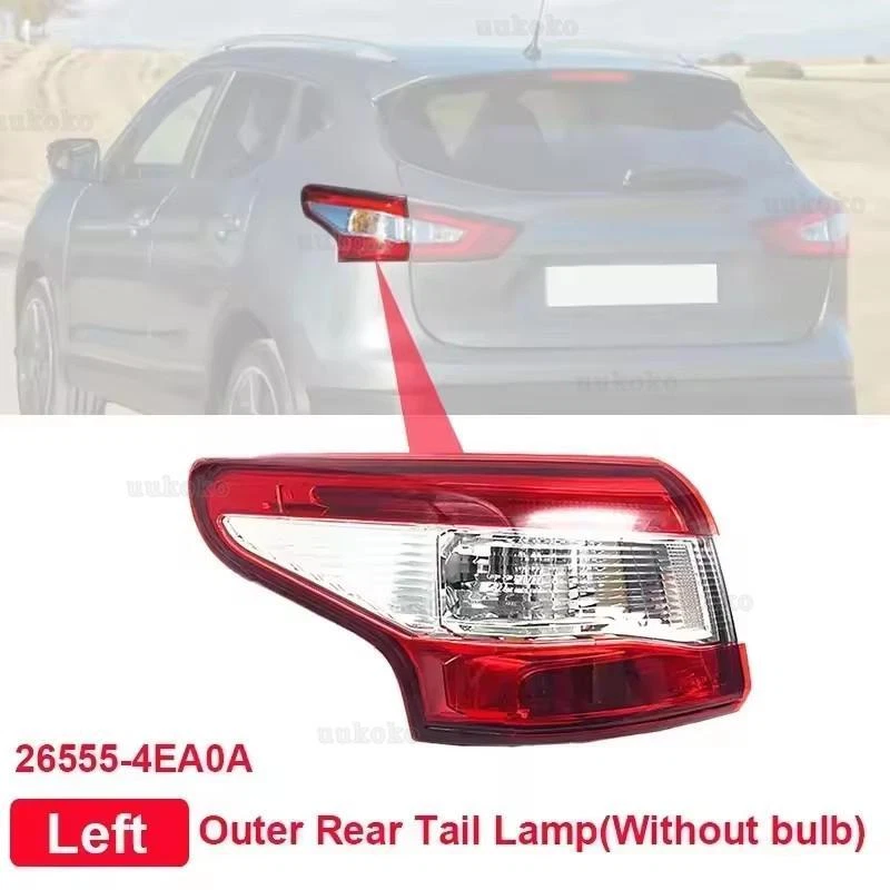 Rear Tail Light Turn Signal Light Brake Lights For Nissan Qashqai 2014-2016 New Foto 3 de 4