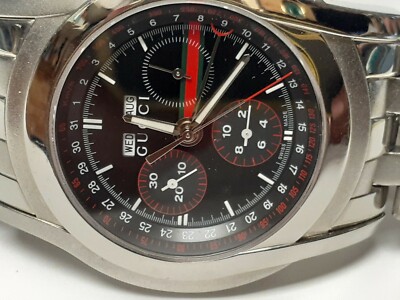 GUCCI CHRONO DAY DATE BLACK QUARTZ | eBay