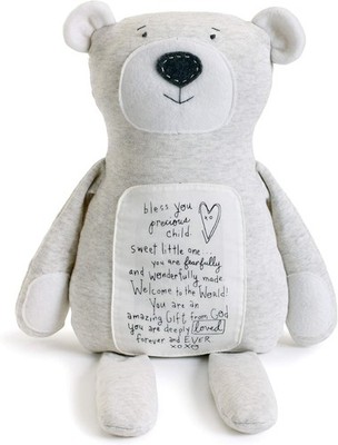 Perfect Baby Shower Gift DEMDACO Plush Poetic Threads Bear Stuffed Animal NEW