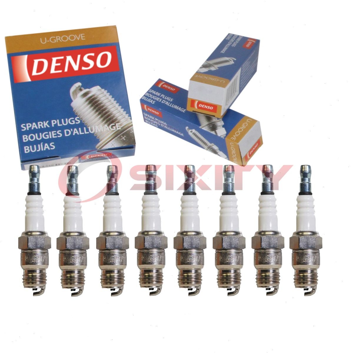8 pc DENSO 6039 Standard U-Groove Spark Plugs for T20M-U 6720 6221 Ignition hy