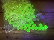 8mm Uranium Beads Round Faceted Czech Glass Fire Polish 50pcs.