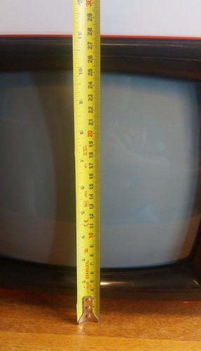 Sanyo Portable Deluxe Model 12-T224 Red Vintage Retro TV Prop Black And White - Picture 22 of 22