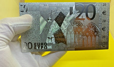BILLETE DE 20 EUROS PLATA 99,9 % PURE SILVER - Acabado en PLATA - OFERTA