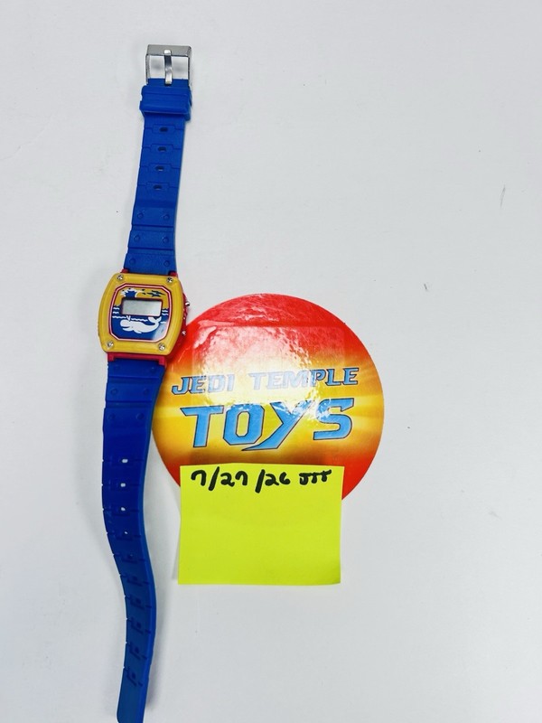 Vintage 80's Whale Yellow/Blue Unisex Digital Watch w Date & Time Untested