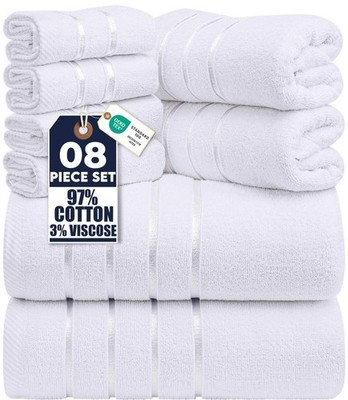 Utopia Towels 8 Piece Luxury Towel Set, 2 Bath, 2 Hand, and 4 Wash Cloths,...