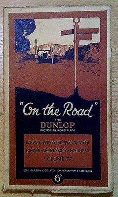 Map ON THE ROAD: DUNLOP PICTORIAL PLANS IV: LONDON-ABERYSTWYTH & LONDON-HOLYHEAD
