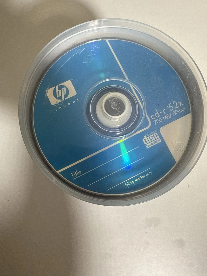 HP Invent Brand - CD-R - Mídia de disco gravável 52X 80 min 700MB - Pacote com 100 eixos - Imagem 3 de 3