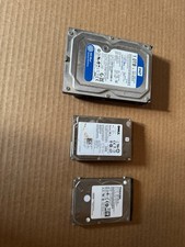 Lot of 3 HDD Hard Drives 2x 1TB SATA + 300GB SAS WD Toshiba Dell Untested