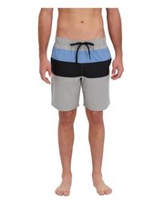 Nautica Mens Swim Shorts Gray Multicolor Color Block Stretch Quick-Dry UPF 50 
