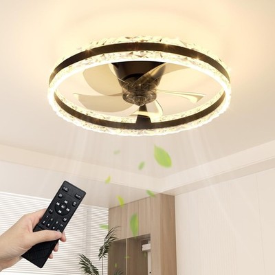 NIORSUN 50cm Deckenventilator mit Beleuchtung & Fernbedienung, 3600LM dimmbare LED, 3 Farben CE