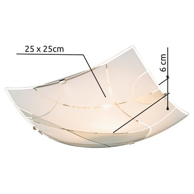 GLOBO PARANJA Deckenleuchte Metall weiß, 1x E27 ILLU