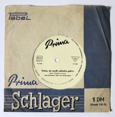 FRED GUTMANN - Daisy, Du Mußt Schlafen Geh'n - Prima Ki 066/Pr148 7'' Schallfolie