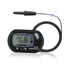Aquarium Thermometer with Large LCD Display Fahrenheit/Celsius  /   Fish 1 Pack