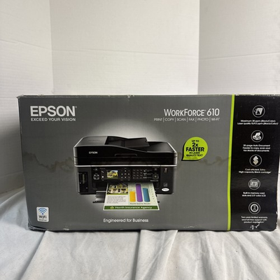 #ad #ad Epson Workforce 610 Print Copy Scan Wireless NEW IN BOX *Read* $129.99